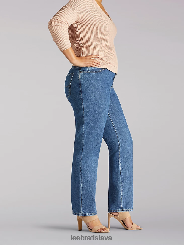 Lee oblečenie HL0J0R60 lívia ženy 100% bavlnené džínsy uvoľneného strihu s rovnými nohavicami (plus)