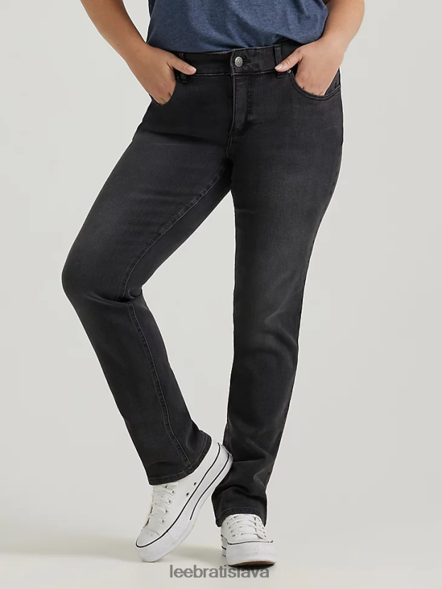 Lee oblečenie HL0J0R62 čierna ženy ultra lux comfort slim rovné džínsy (plus)