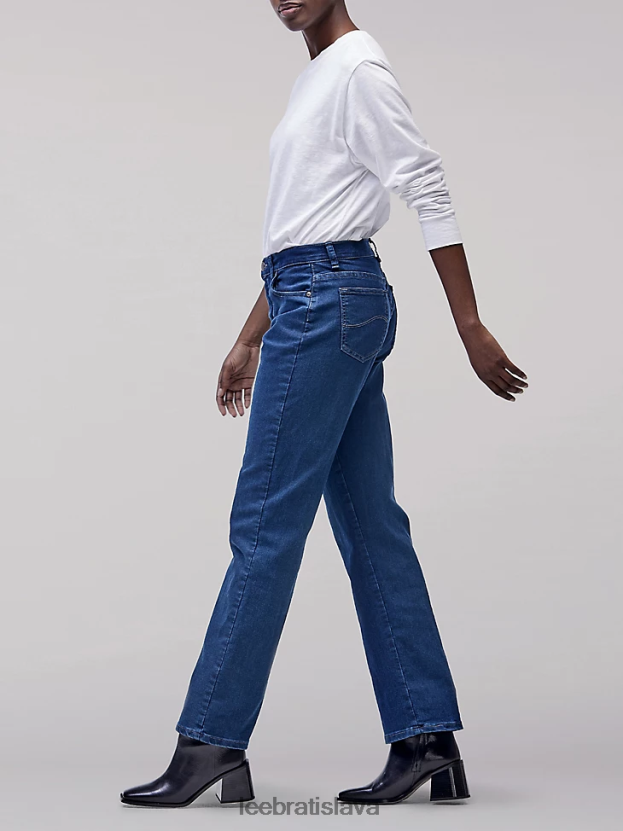 Lee oblečenie HL0J0R66 prémiová tmavá ženy originálne džínsy s rovnými nohavicami v uvoľnenom strihu (drobné)