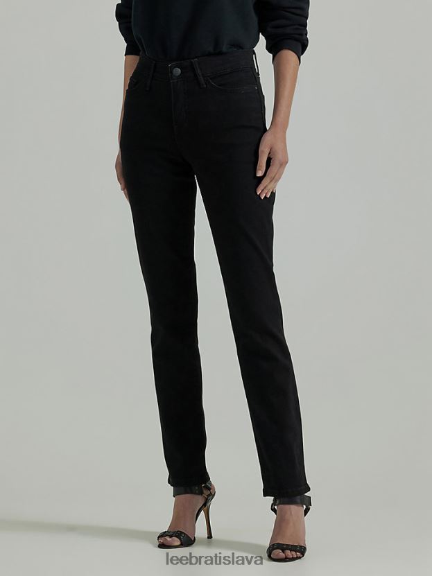 Lee oblečenie HL0J0R70 čierna ženy ultra lux s flex motion regular fit džínsy s rovnými nohavicami