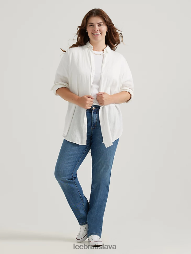 Lee oblečenie HL0J0R73 seattle ženy ultra lux s flex motion regular fit džínsy s rovnými nohavicami (plus)