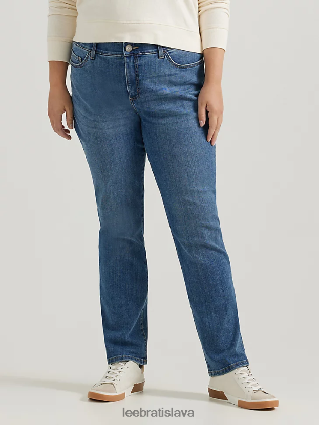 Lee oblečenie HL0J0R74 borievka ženy ultra lux s flex motion regular fit džínsy s rovnými nohavicami (plus)