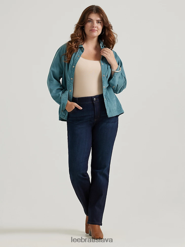 Lee oblečenie HL0J0R76 niagara ženy ultra lux s flex motion regular fit džínsy s rovnými nohavicami (plus)