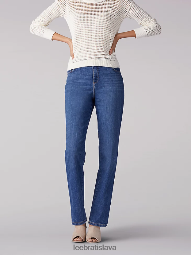 Lee oblečenie HL0J0R80 seattle ženy okamžite zoštíhľuje uvoľnený strih rovné nohavice džínsy klasického strihu