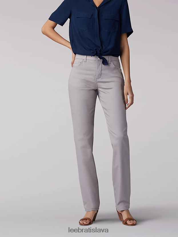 Lee oblečenie HL0J0R81 palisáda ženy okamžite zoštíhľuje uvoľnený strih rovné nohavice džínsy klasického strihu