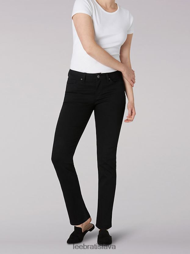 Lee oblečenie HL0J0R87 čierna ženy legendárne obyčajné rovné džínsy (drobné)