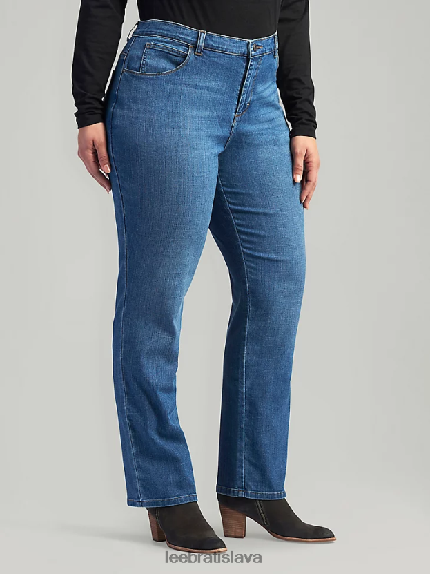 Lee oblečenie HL0J0R90 poludník ženy strečové džínsy uvoľneného strihu s rovnými nohami (plus)