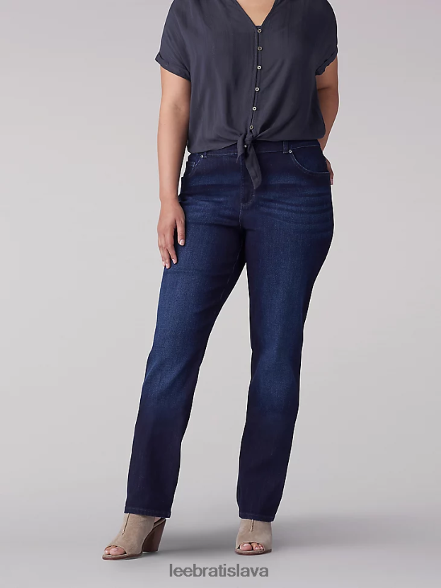 Lee oblečenie HL0J0R92 niagara ženy strečové džínsy uvoľneného strihu s rovnými nohami (plus)