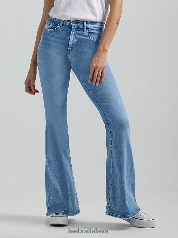 Lee oblečenie HL0J0R143 rúti sa vo svetle ženy vintage moderný vysoký vzostup vždy fit svetlice džínsy