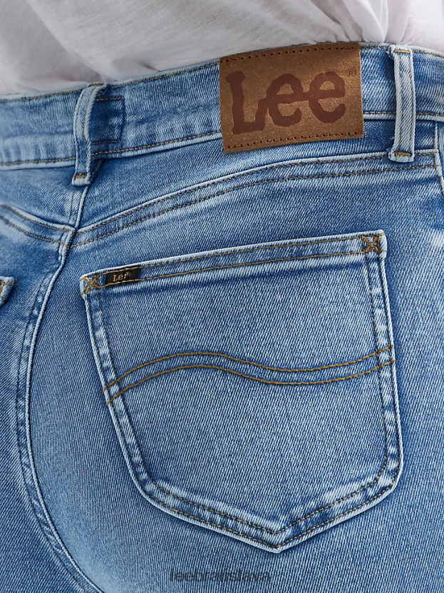 Lee oblečenie HL0J0R143 rúti sa vo svetle ženy vintage moderný vysoký vzostup vždy fit svetlice džínsy