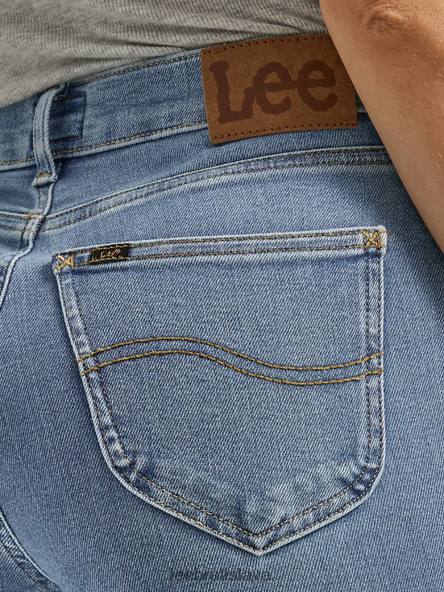 Lee oblečenie HL0J0R144 stredný kameň ženy vintage moderný vysoký vzostup vždy fit svetlice džínsy