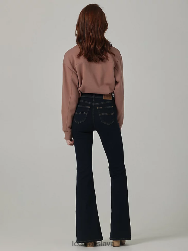 Lee oblečenie HL0J0R145 zimná noc ženy vintage moderný vysoký vzostup vždy fit svetlice džínsy