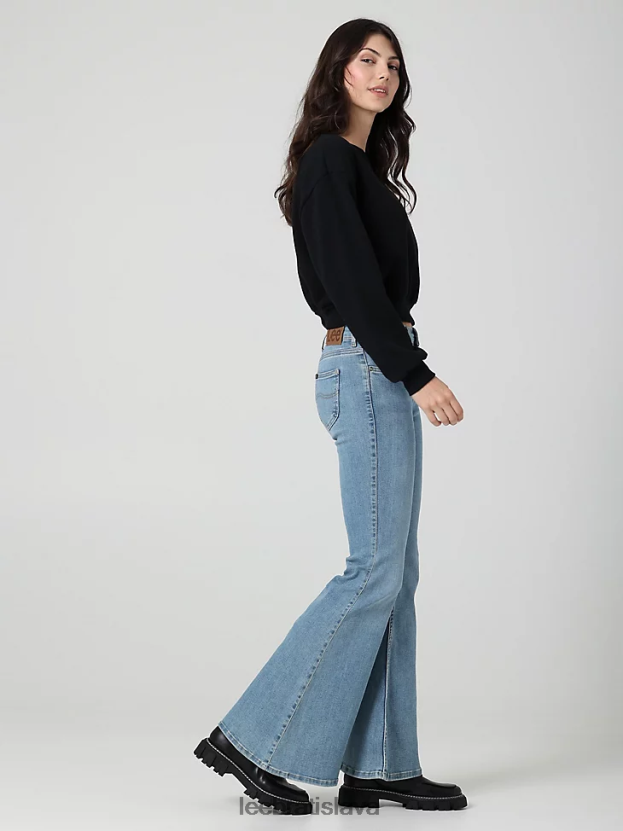 Lee oblečenie HL0J0R146 zimné slnko ženy vintage moderný vysoký vzostup vždy fit svetlice džínsy