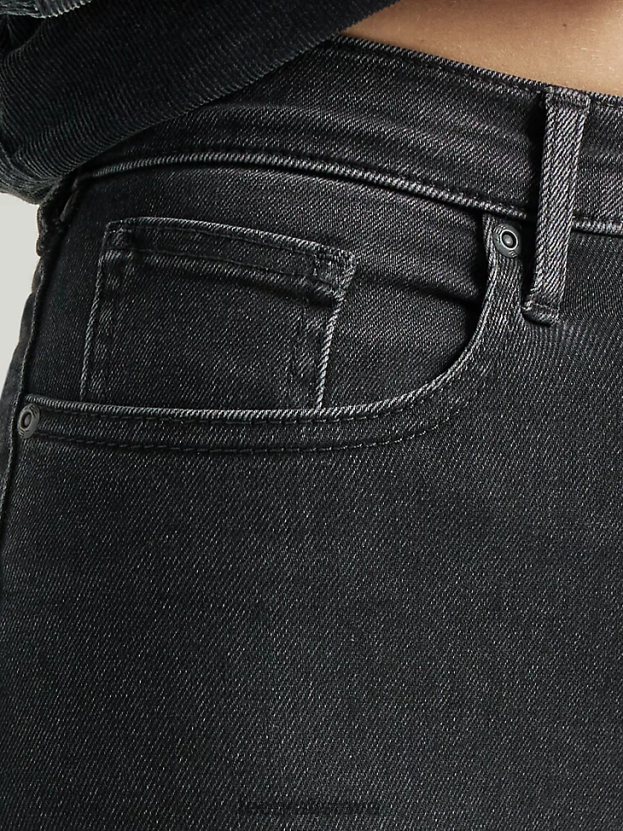 Lee oblečenie HL0J0R147 čierna Avery ženy vintage moderný vysoký vzostup vždy fit svetlice džínsy