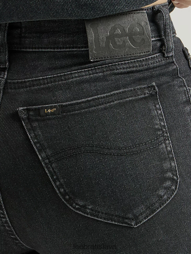 Lee oblečenie HL0J0R147 čierna Avery ženy vintage moderný vysoký vzostup vždy fit svetlice džínsy