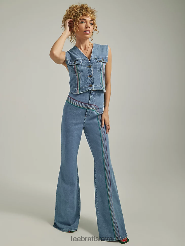 Lee oblečenie HL0J0R148 stredná dúha ženy diaľnica lásky dúhový výškový super svetlice jean