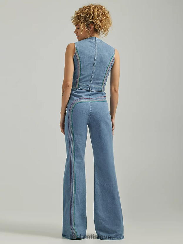 Lee oblečenie HL0J0R148 stredná dúha ženy diaľnica lásky dúhový výškový super svetlice jean