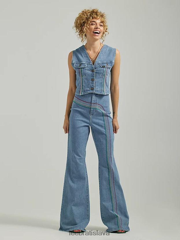 Lee oblečenie HL0J0R148 stredná dúha ženy diaľnica lásky dúhový výškový super svetlice jean