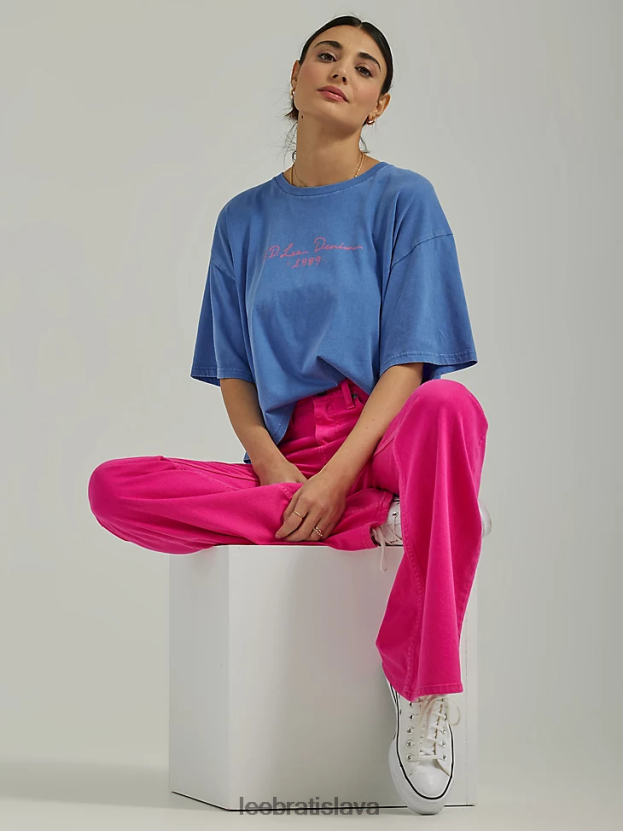 Lee oblečenie HL0J0R149 roxie ružová ženy vintage moderné vysoké svetlice džínsy