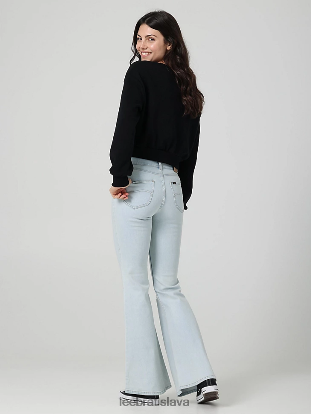 Lee oblečenie HL0J0R150 off flighty dx ženy vintage moderné vysoké svetlice džínsy