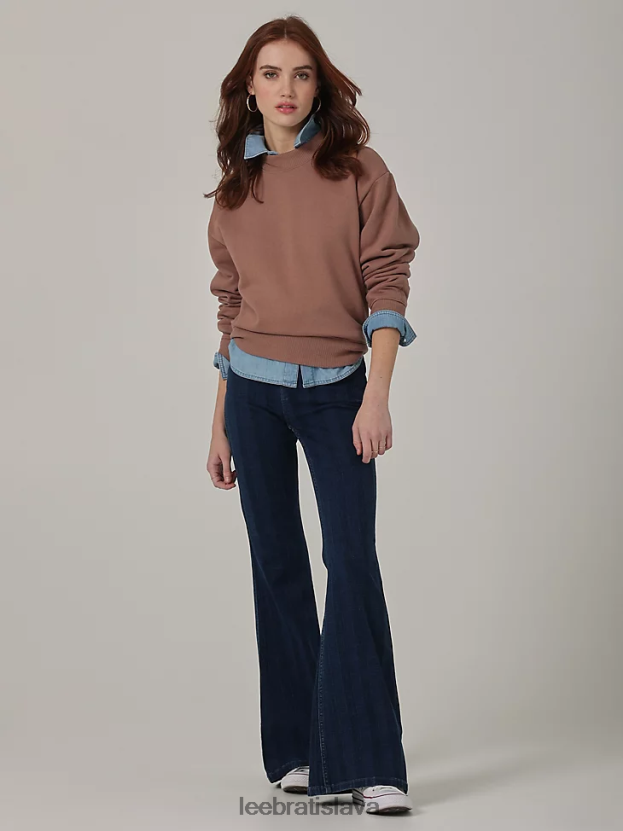 Lee oblečenie HL0J0R152 stredný pruh ženy vintage moderné vysoké svetlice džínsy