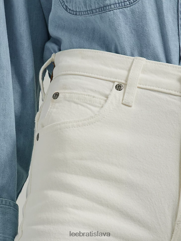 Lee oblečenie HL0J0R154 mramorová biela ženy vysoké džínsy v áčkovej línii