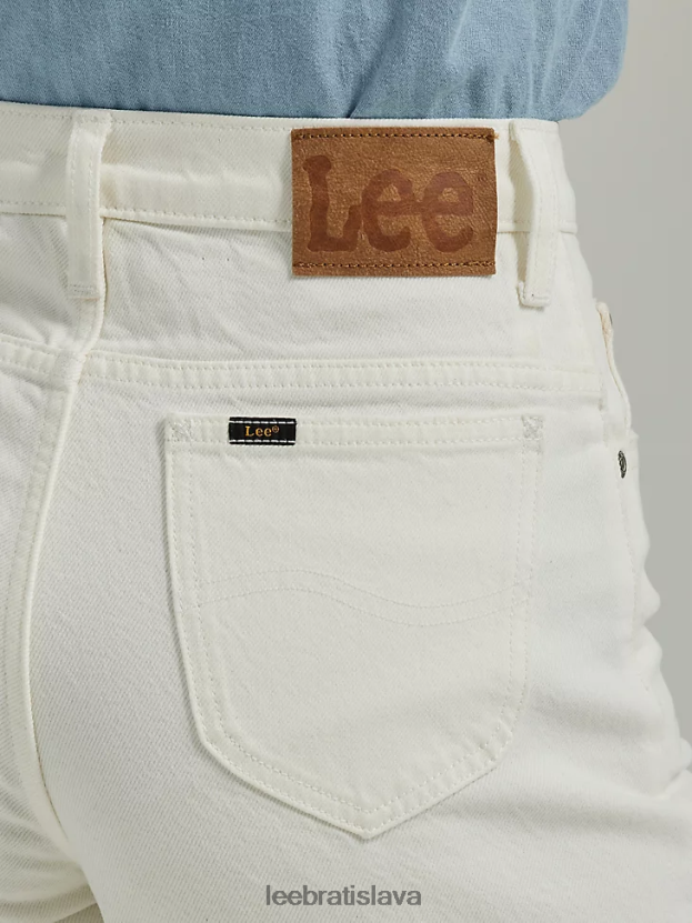 Lee oblečenie HL0J0R154 mramorová biela ženy vysoké džínsy v áčkovej línii