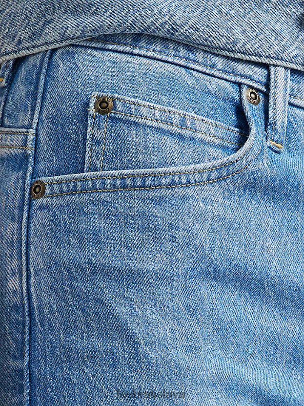 Lee oblečenie HL0J0R155 skalnatá modrá ženy vysoké džínsy v áčkovej línii