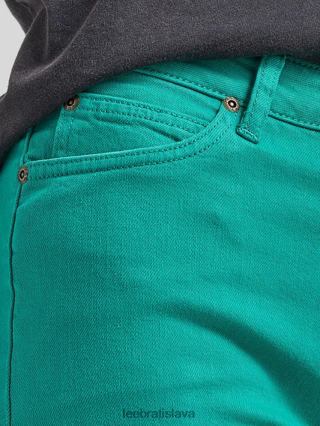 Lee oblečenie HL0J0R165 záhada zelená ženy vysoký vzostup široké nohavice farebné členkové džínsy