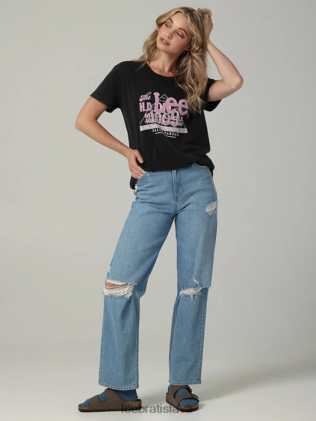 Lee oblečenie HL0J0R166 výber predajcu ženy európska kolekcia high rise crop wide leg jean