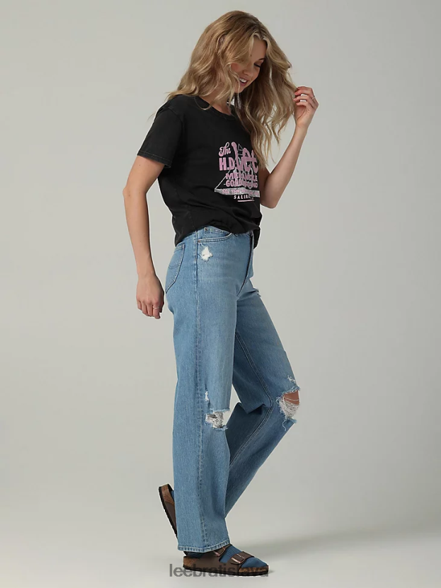 Lee oblečenie HL0J0R166 výber predajcu ženy európska kolekcia high rise crop wide leg jean