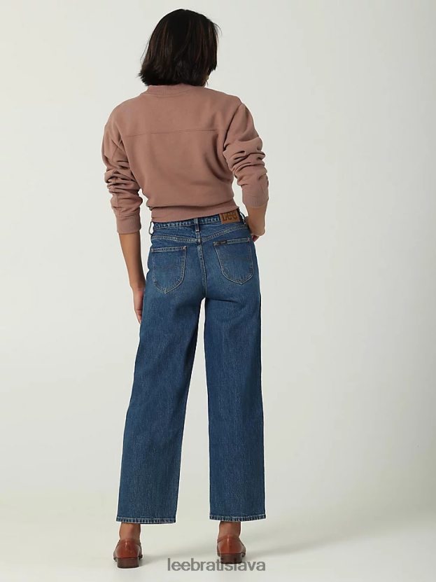 Lee oblečenie HL0J0R167 na max ženy európska kolekcia high rise crop wide leg jean