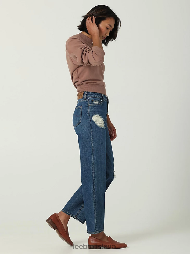 Lee oblečenie HL0J0R167 na max ženy európska kolekcia high rise crop wide leg jean