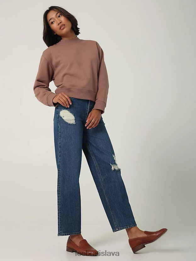 Lee oblečenie HL0J0R167 na max ženy európska kolekcia high rise crop wide leg jean