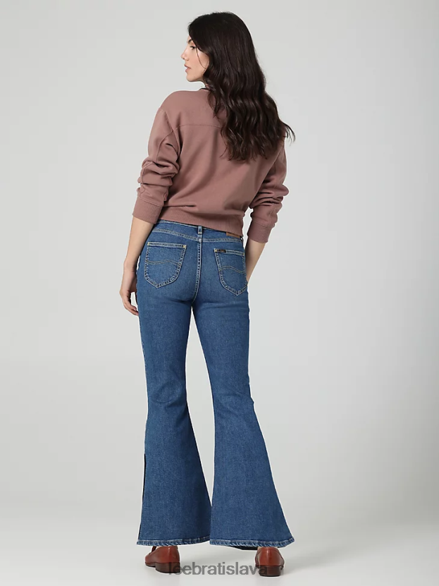 Lee oblečenie HL0J0R171 janet ženy európska kolekcia výškové rozdelenie svetlice jean