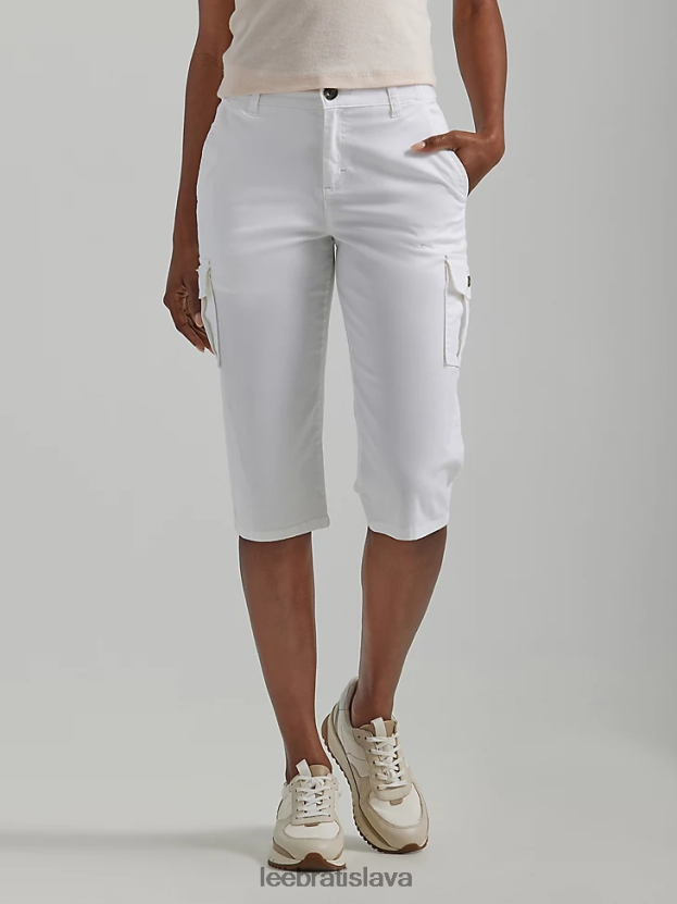 Lee oblečenie HL0J0R427 biely ženy ultra lux s flex-to-go uvoľneným zberačom nákladu