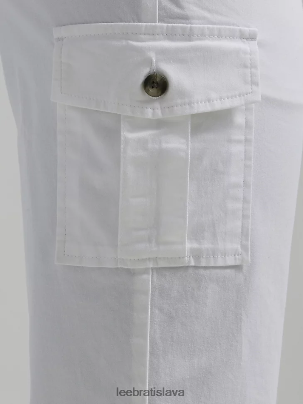 Lee oblečenie HL0J0R427 biely ženy ultra lux s flex-to-go uvoľneným zberačom nákladu