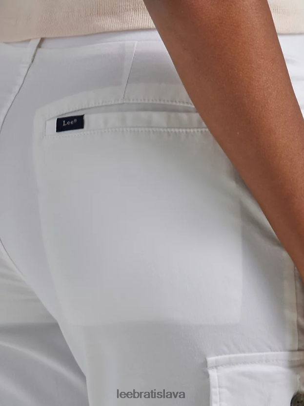 Lee oblečenie HL0J0R427 biely ženy ultra lux s flex-to-go uvoľneným zberačom nákladu