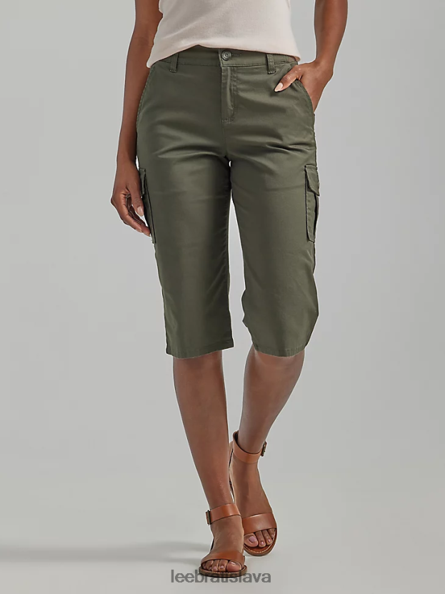 Lee oblečenie HL0J0R428 pohraničná oliva ženy ultra lux s flex-to-go uvoľneným zberačom nákladu