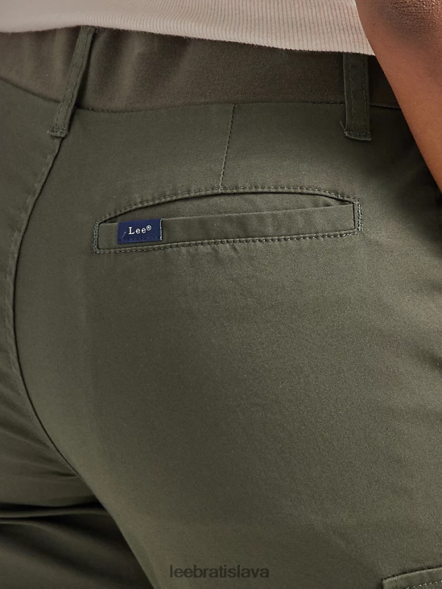 Lee oblečenie HL0J0R428 pohraničná oliva ženy ultra lux s flex-to-go uvoľneným zberačom nákladu