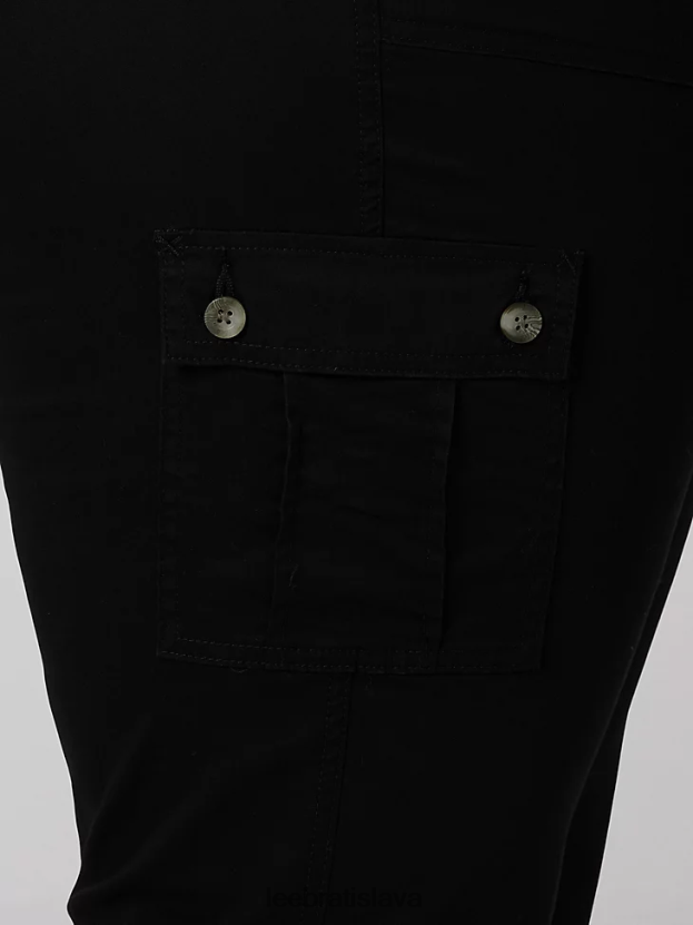 Lee oblečenie HL0J0R450 čierna ženy ultra lux s flex-to-go uvoľneným nákladom Capri (plus)