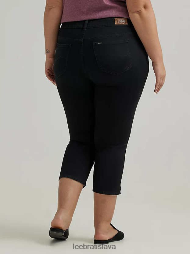 Lee oblečenie HL0J0R451 čierna ženy legendárne regular fit capri (plus)