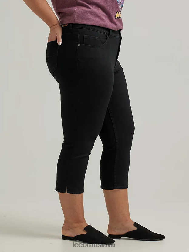 Lee oblečenie HL0J0R451 čierna ženy legendárne regular fit capri (plus)