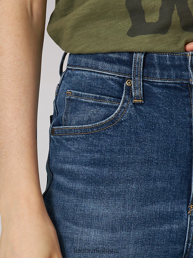 Lee oblečenie HL0J0R452 indigové oči ženy dedičstvo vysoký vzostup uvoľnený strih crop jean