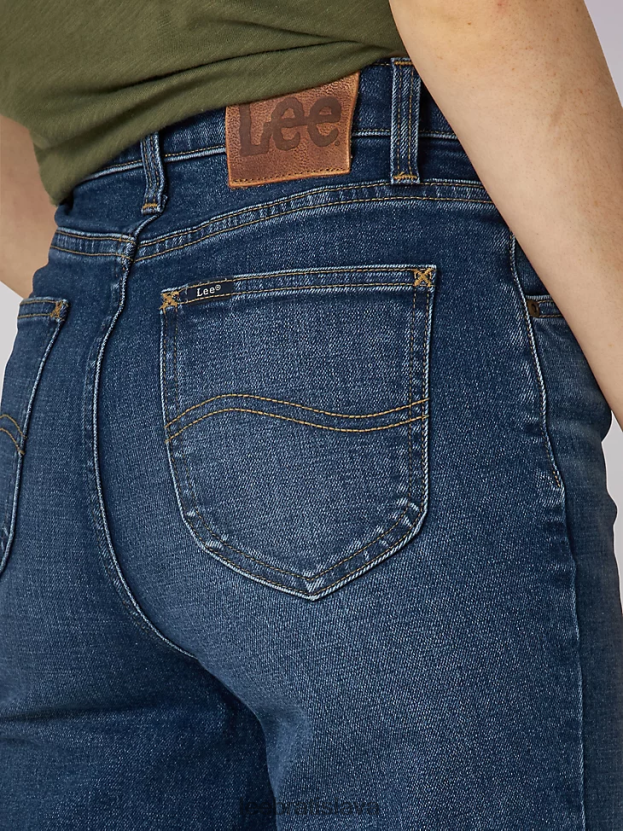 Lee oblečenie HL0J0R452 indigové oči ženy dedičstvo vysoký vzostup uvoľnený strih crop jean