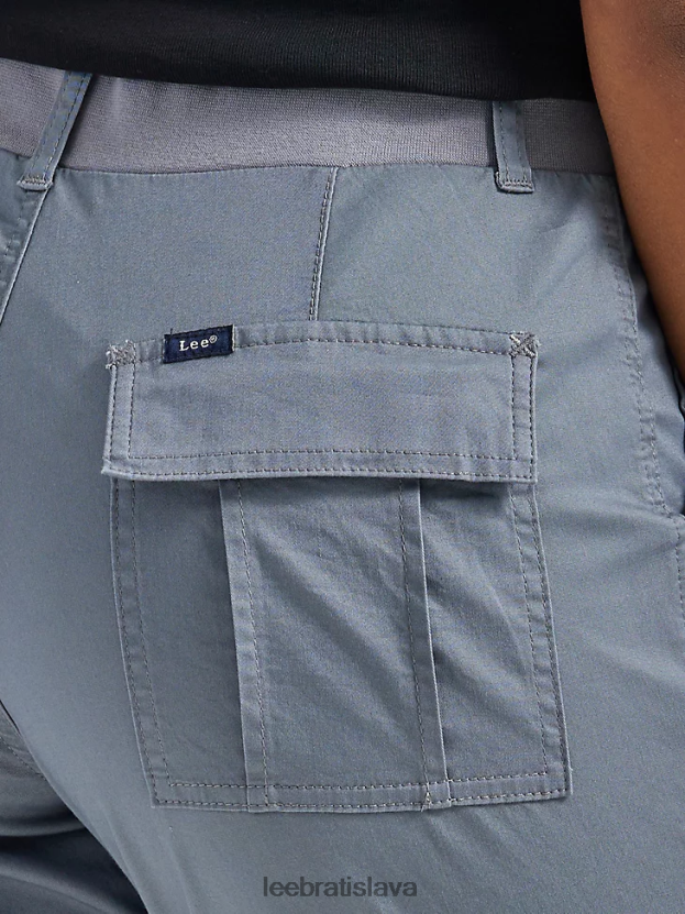 Lee oblečenie HL0J0R459 tech šedá ženy ultra lux s flex-to-go uvoľneným nákladom capri (drobné)