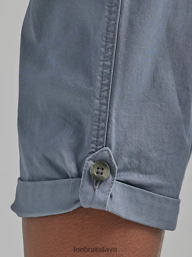 Lee oblečenie HL0J0R459 tech šedá ženy ultra lux s flex-to-go uvoľneným nákladom capri (drobné)