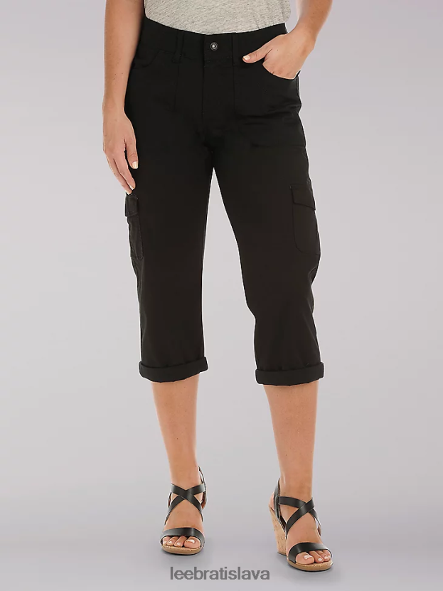 Lee oblečenie HL0J0R465 čierna ženy uvoľnený fit austyn cargo capri