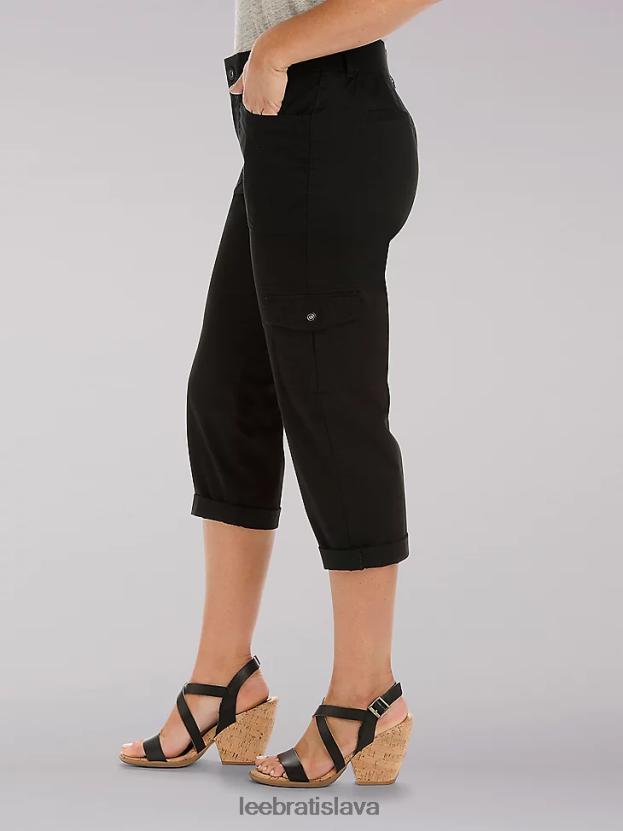 Lee oblečenie HL0J0R465 čierna ženy uvoľnený fit austyn cargo capri