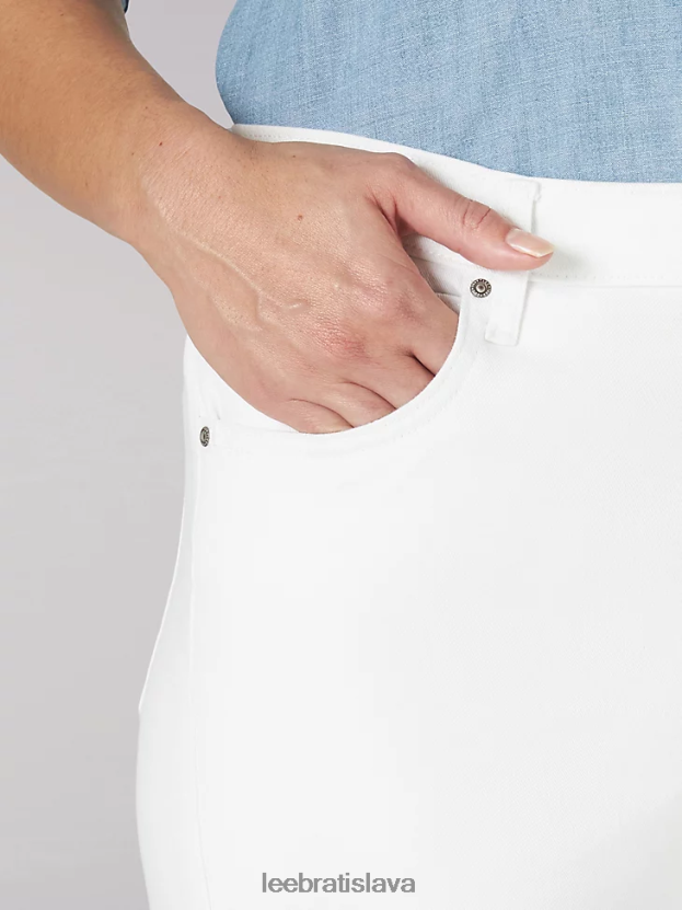 Lee oblečenie HL0J0R469 biely ženy uvoľnený fit capri